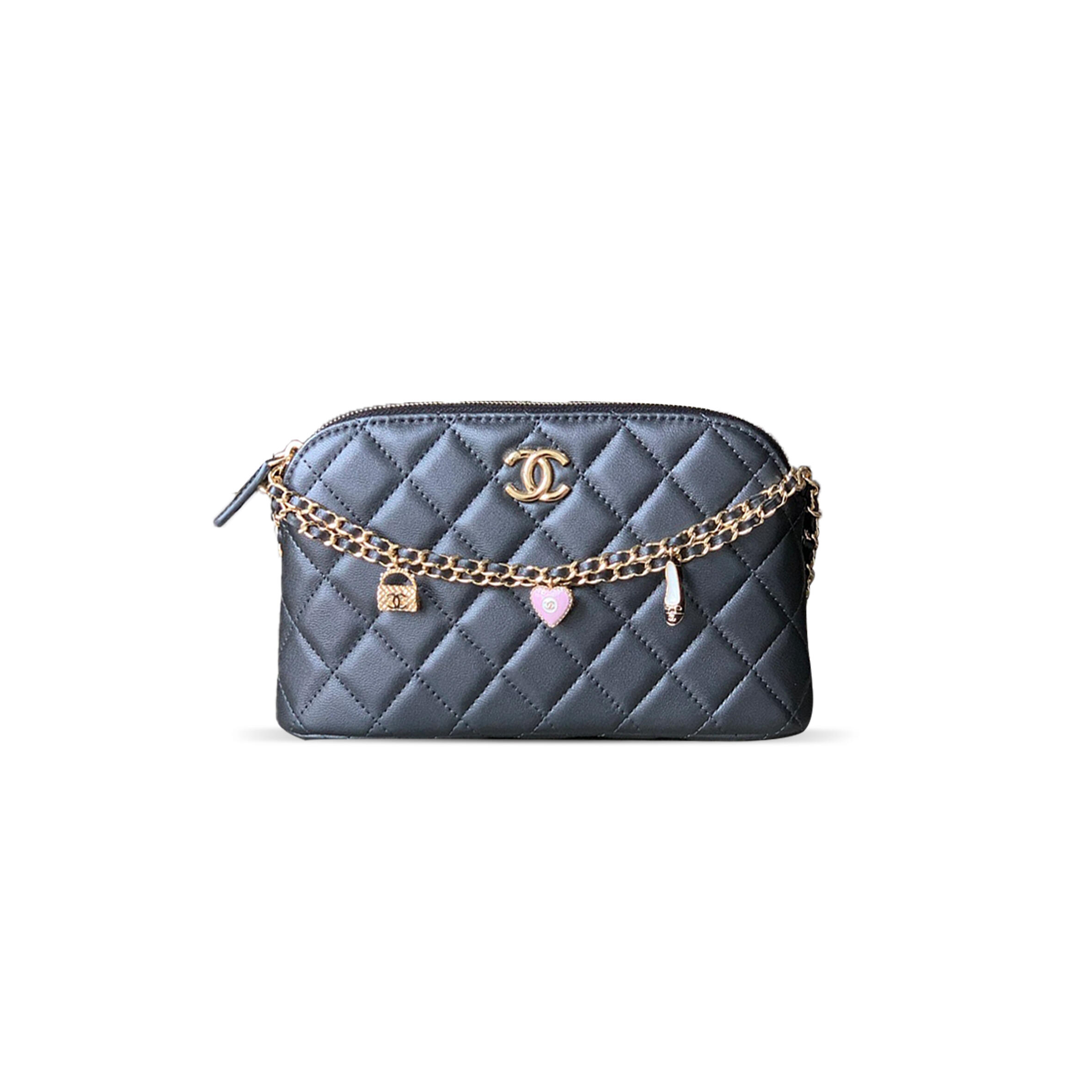 Ch**el chain clutch black ap4526 (16*11*5.5cm)